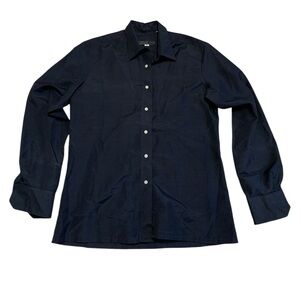 Vintage 70s Piattelli Donna Navy Button Down Shirt 12